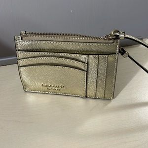 Kate spade Gold credit card case